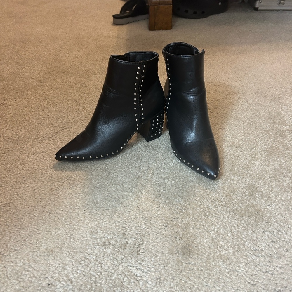 Black Studded Ankle Boots